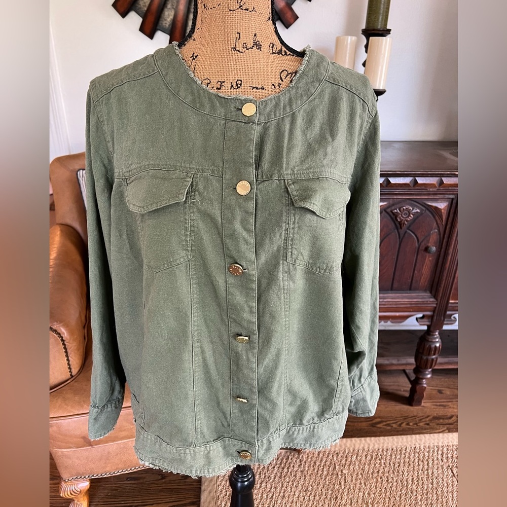 Ellen Tracy linen jacket size XL